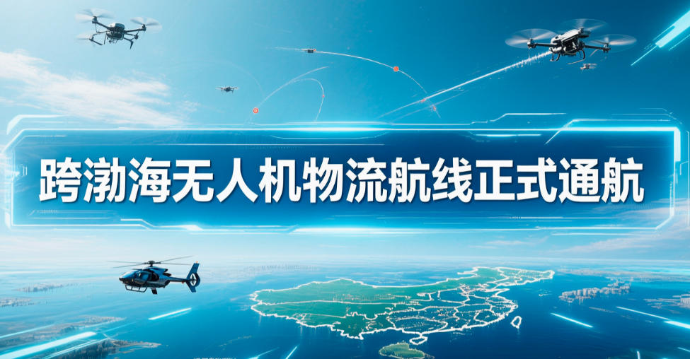跨渤海无人机物流航线正式通航(图1) 跨渤海无人机物流航线正式通航(图1)